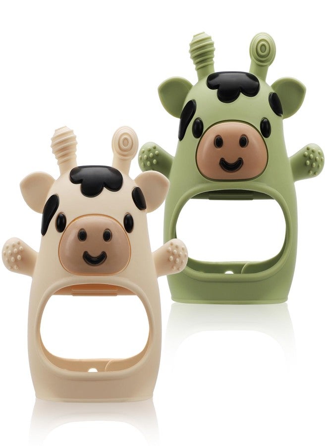 TOHIBEE 2 Pack Baby Teething Toys for 3-6 6-12 Months, Food Grade Silicone Infant Teether Mitten, Baby Essentials Teething Relief, Newborn Essentials Chew Toys for Sucking Needs - Image 1